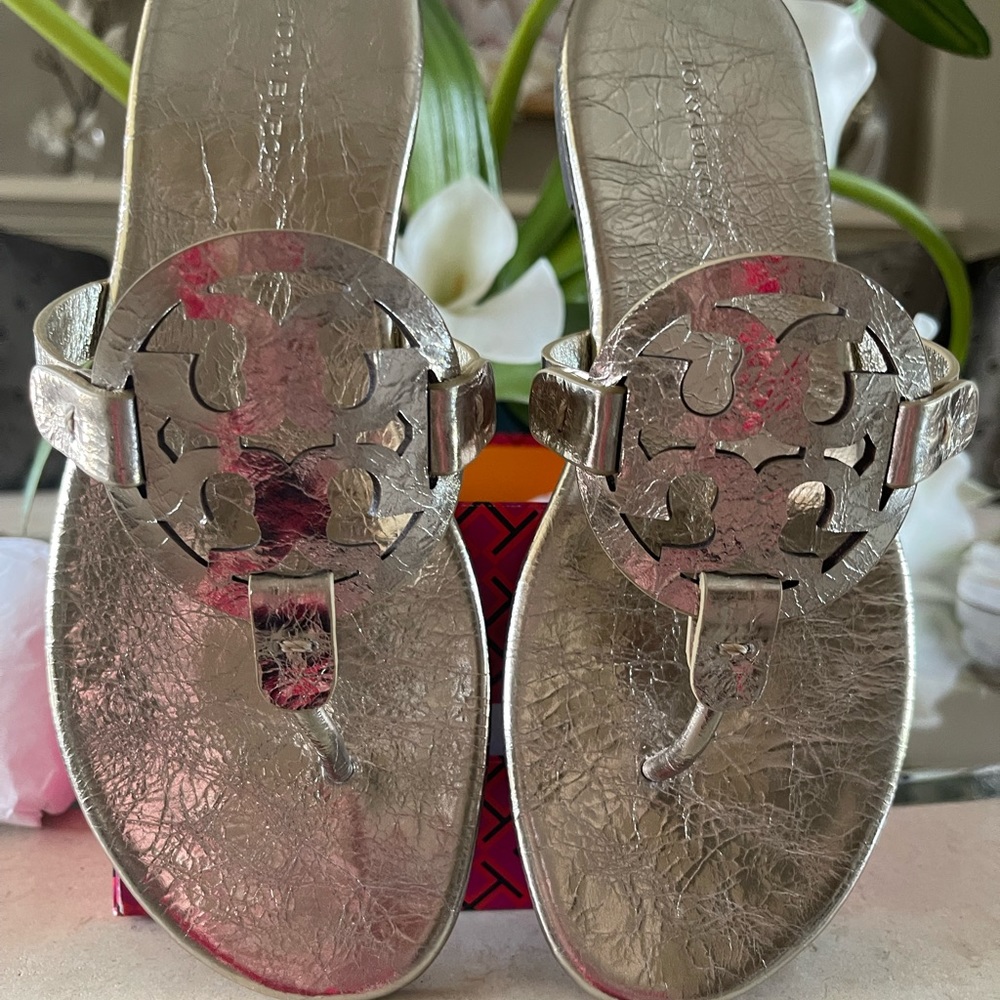 Tory Burch Miller Sandals - Spark Gold